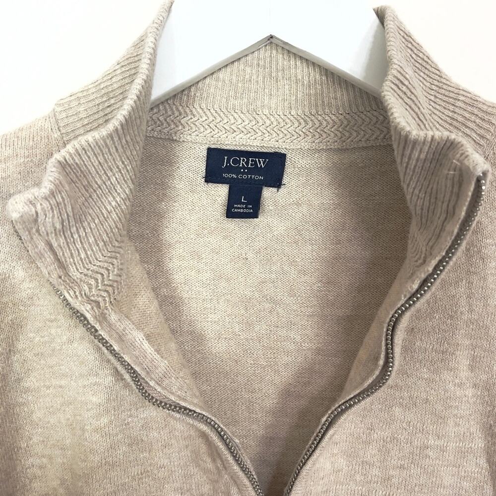 J. Crew Beige Half-Zip Sweater - Picture 4 of 6